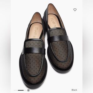 Stuart Weitzman Black Palmer Sleek Loafers - Size 9B